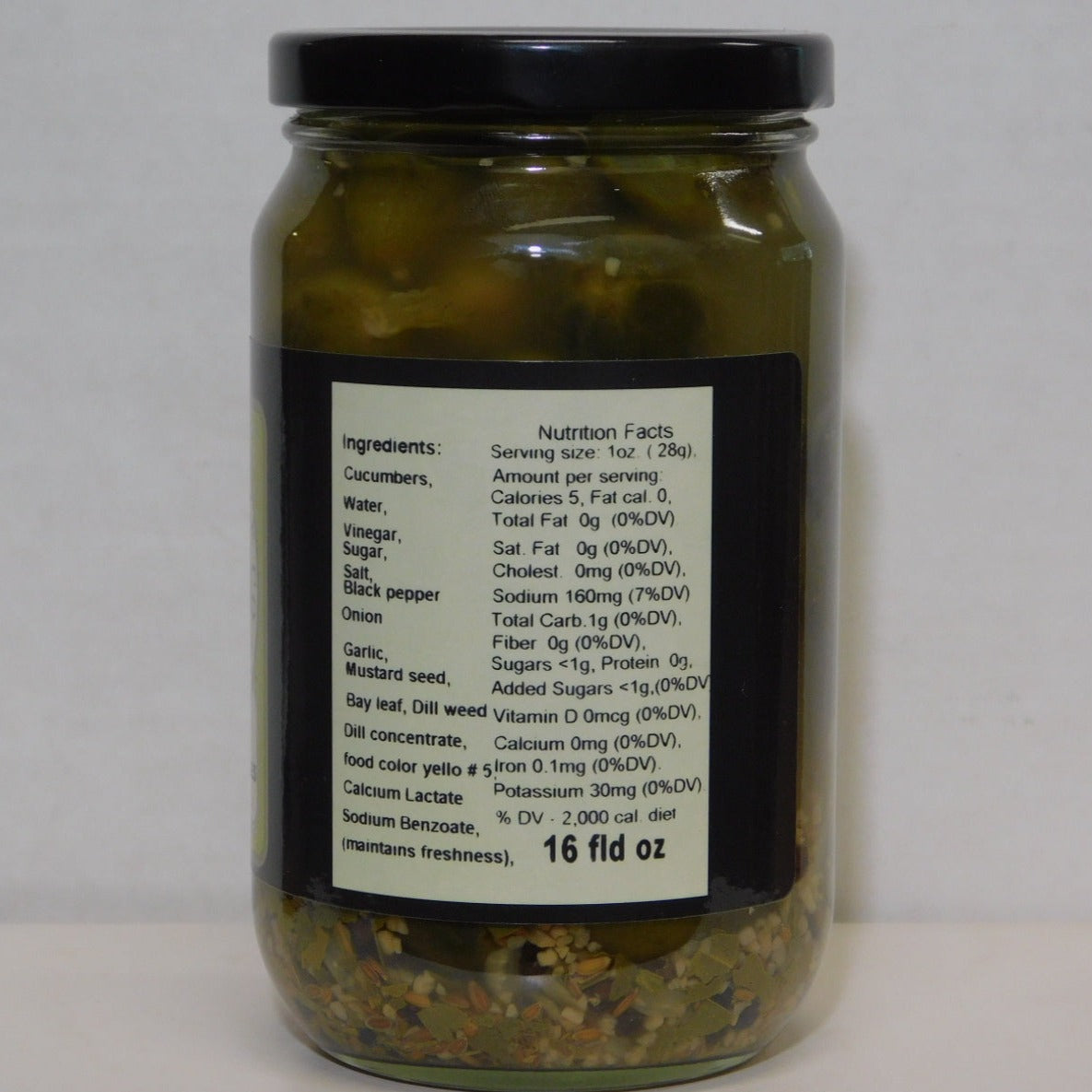 A jar of Penna Hogshead Pickle Co. Cowboy Candy (16 fl oz) from Orland, CA, with nutritional information