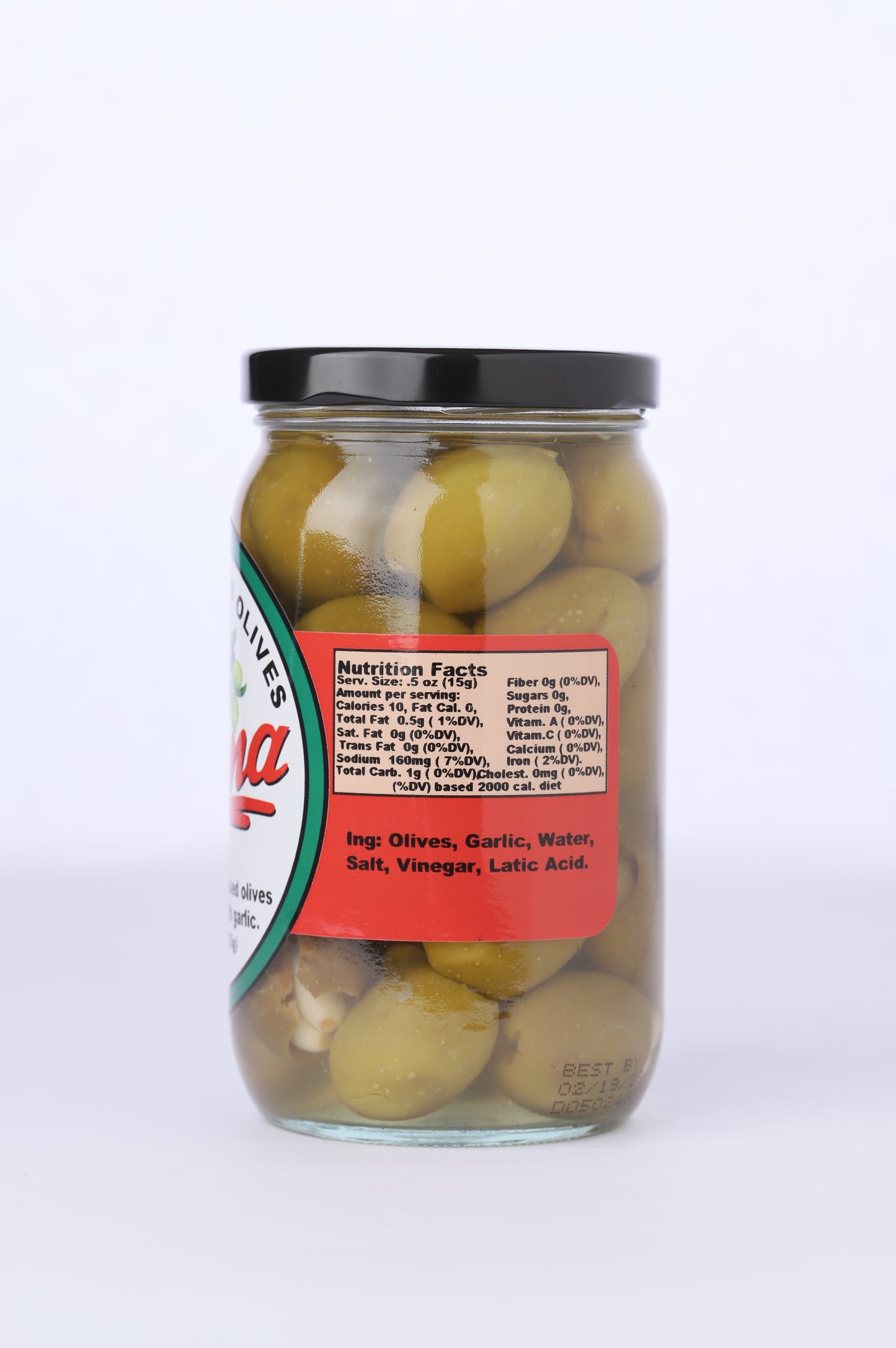Deep Garlic Pitted Olives