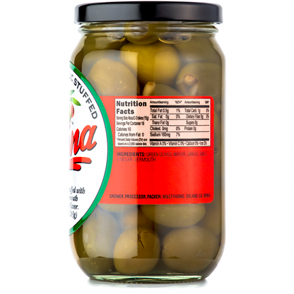 Vermouth Garlic Stuffed Olives (Case of 12)