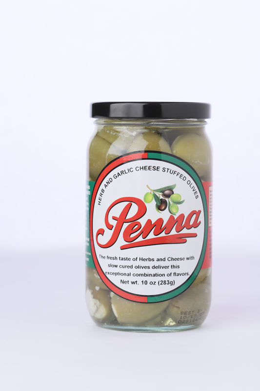 Herb & Garlic Cheese Stuffed Olives 16oz   (Case of 12)
