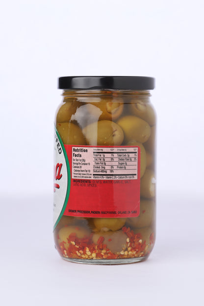 Spicy Garlic Stuffed Olives