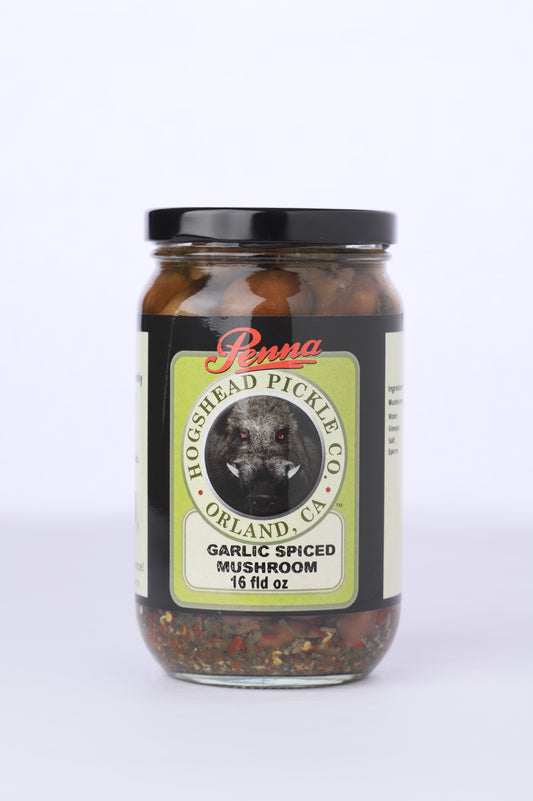 Garlic Spiced Pickled Mushrooms