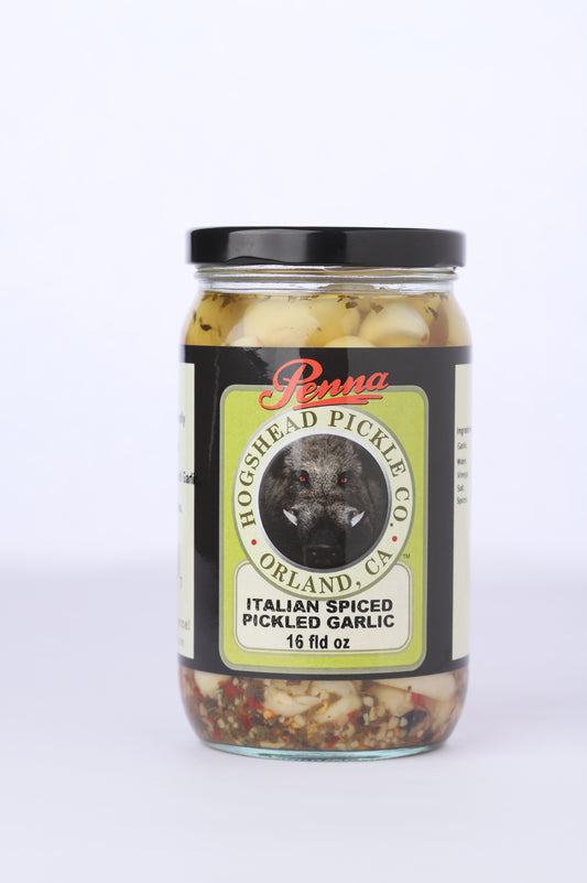 Italian Spiced Pickled Garlic
