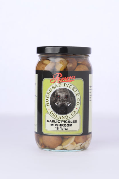 Garlic Spiced Pickled Mushrooms