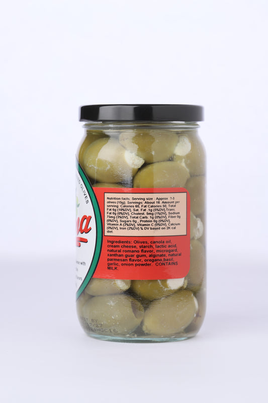 Herb & Garlic Cheese Stuffed Olives
