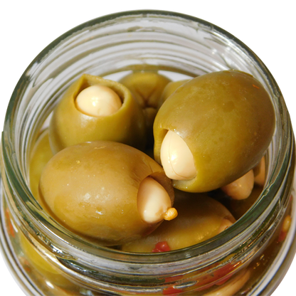 Spicy Almond Stuffed Olives 16oz   (Case of 12)