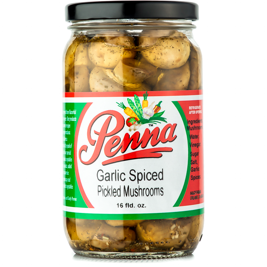 Garlic Spiced Pickled Mushrooms