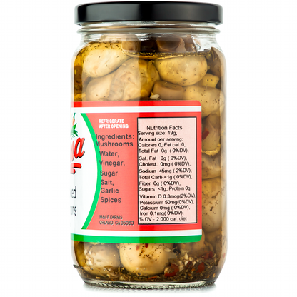 Garlic Spiced Pickled Mushrooms (Case of 12)
