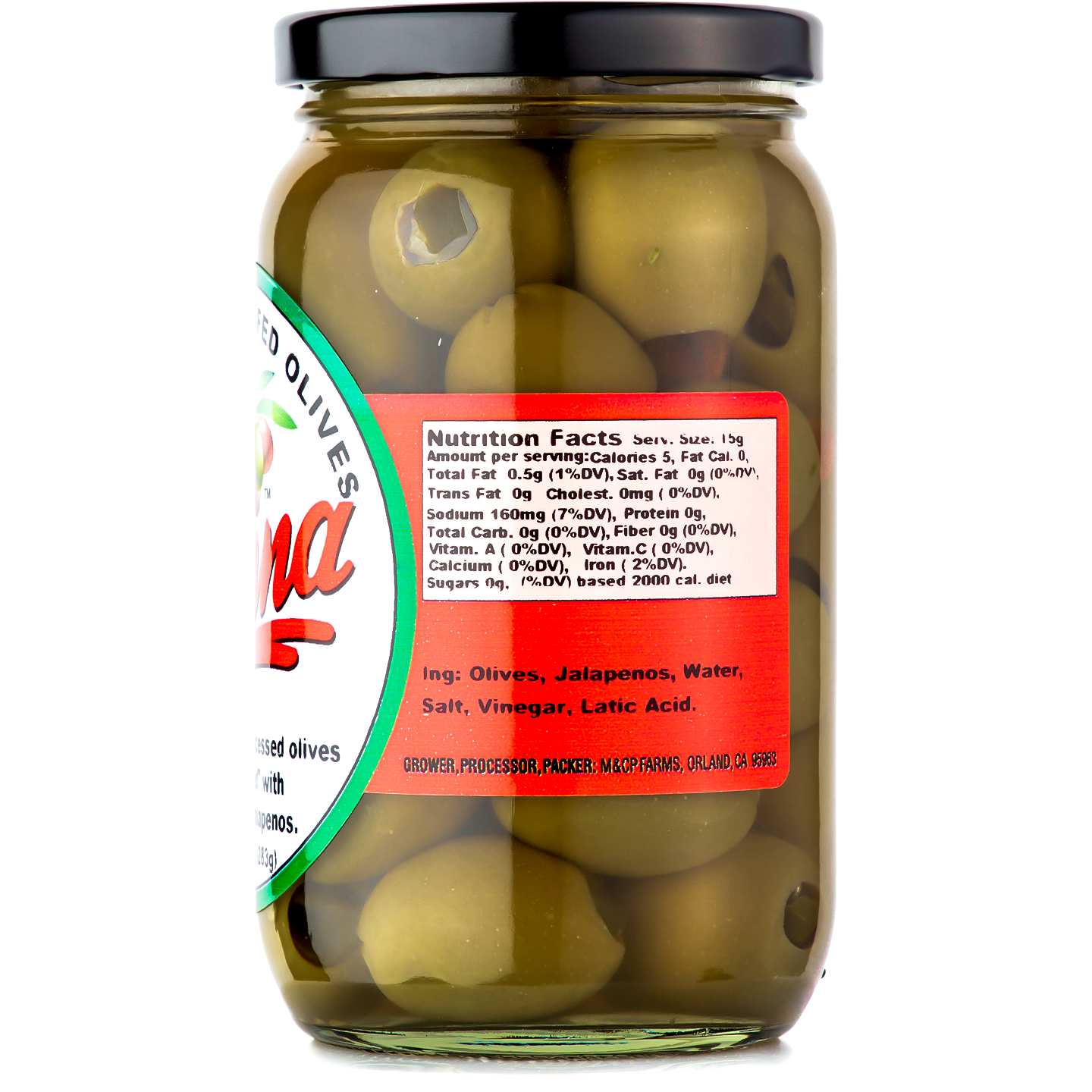 Jalapeño Stuffed Olives (Case of 12)