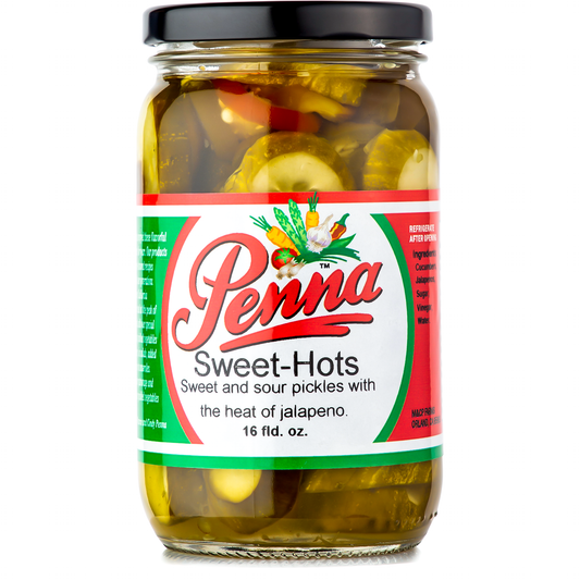 Sweet-Hots (Sliced Pickles with Jalapeño)