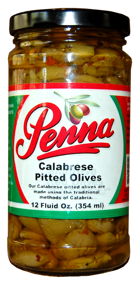 Calabrese Pitted Olives 12 oz (Case of 12)