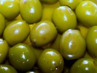 Fresh green olives