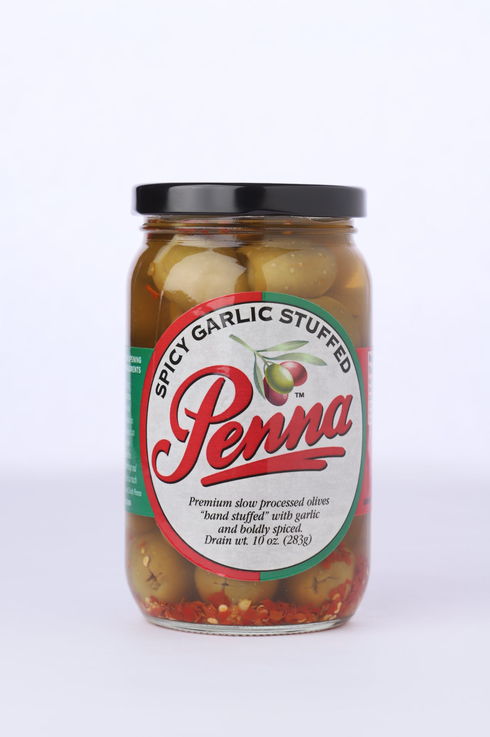 Spicy Garlic Stuffed Olives (Case of 12)