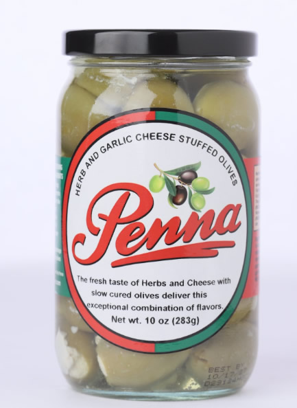 Herb & Garlic Cheese Stuffed Olives